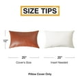 thumbnail image 3 of Topfinel Faux Leather Decorative Square Throw Pillow Cover for Living Room Couch Bed Sofa Car ,Modern Rectangle Throw Pillow Cover ,Square Cushion Covers, Brown,12 x 20 inch,Set of 1, 3 of 6