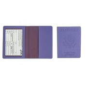Krediz Passport Holder with Vaccine Card Slot - CDC Vaccination Card Holder - Purple
