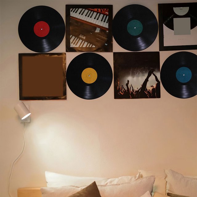 unbranded 3Jgo Etiquetas Adhesivas De Vinilo Para Pared Con De Disco Para Interior Retro