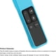 thumbnail image 4 of Funda protectora de silicona antideslizante con correa para la muñeca compatible con Apple TV 4K 4.ª generación Siri Remote Controls Funda de silicona - Azul, 4 of 5