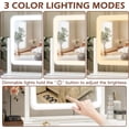 thumbnail image 4 of FENNIO Vanity Mirror with Lights, 14"x12", Modern, White Aluminum Frame, Tabletop Mount, Smart Touch Sensor, 3-Color Lighting, 4 of 8