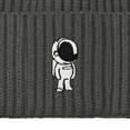 thumbnail image 2 of Dalix Astronaut Fisherman Beanie Hat Winter Knit Cuffed Watch Cap Mens in Asphalt Gray, 2 of 5
