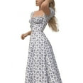 thumbnail image 3 of EIMELI Robe Maxi pour Femmes Robe Boho Robe Cottagecore Robe Printemps Été Robe Portefeuille Florale Décontractée Vintage Robe à Encolure Carrée, 3 of 8