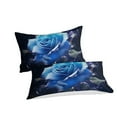 thumbnail image 2 of YJHDM Blue Rose Bedding Set 3D Women Girls Duvet Cover Pillow Case 2/3pcs Romantic Soft Home Textile, 2 of 5