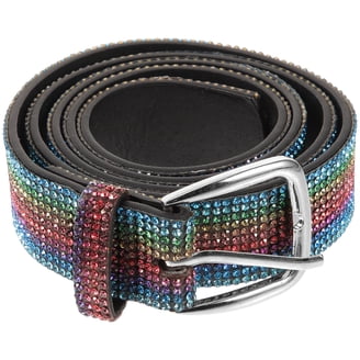 KAJNBN 1Pack Women Dress Belt Rainbow Belt Rhinestone Waist  display picture 3
