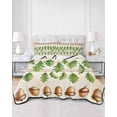 thumbnail image 2 of Twin XL Quilt Bedding Set, Summer Botanical Reversible Summer Quilt 3 Pieces, Acorn Spring Plant Leaves Ombre Lightweight Bedspreads Coverlets with 2 Pillow Shams for All Seasons, 2 of 5