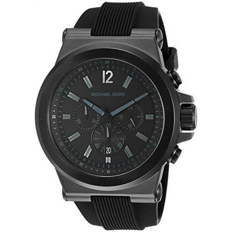 Michael Kors Dylan Men's Chronograph Watch, Black Silicone Strap