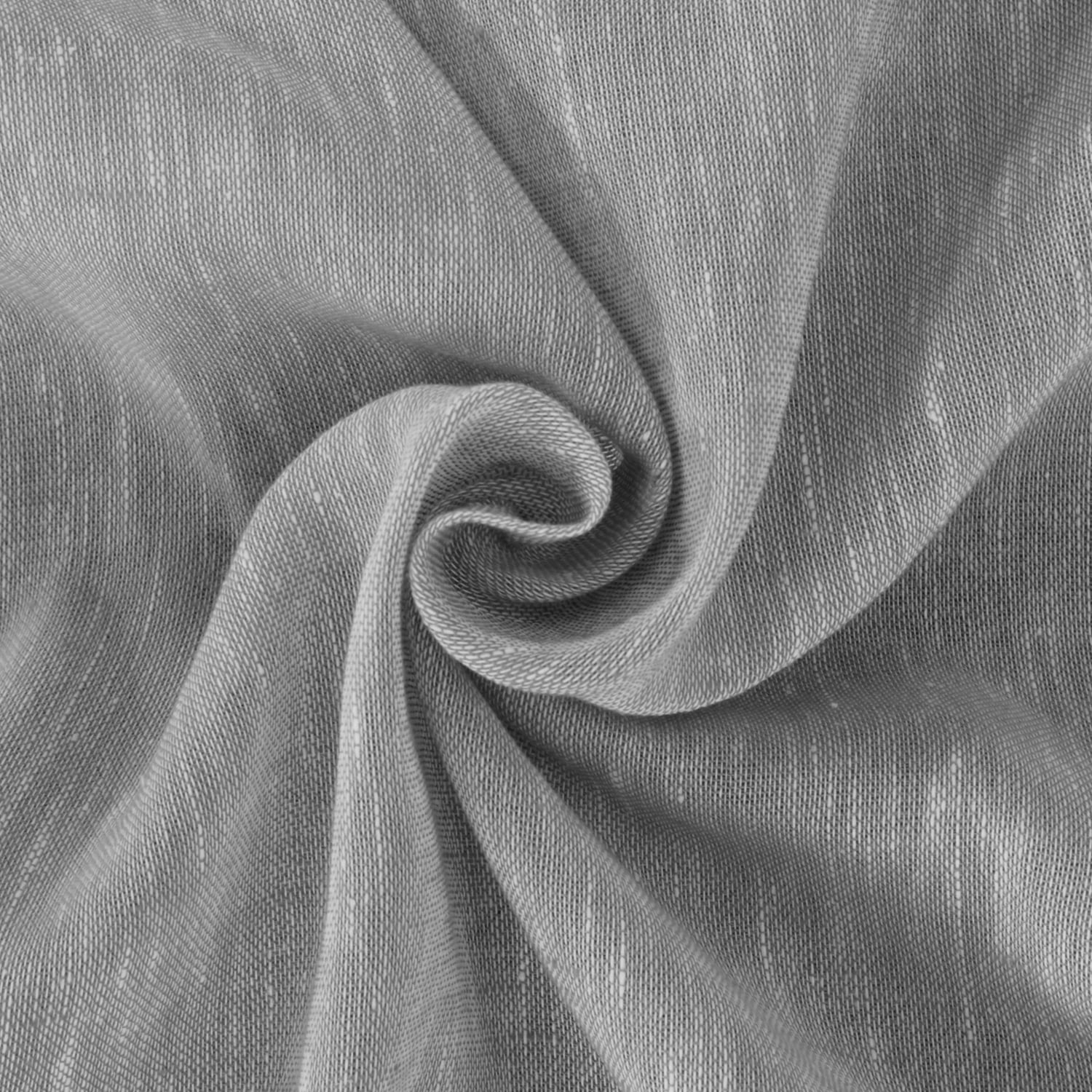 PrimeBeau Semi Sheer Curtains Light Filtering Natural Linen Blended Grommet Draperies, 52" by 96" inch, 2 Panel Set, Gray