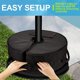 thumbnail image 5 of Bolsa de peso para sombrilla de patio, soporte de base de arena desmontable redondo de 46 cm, bolsa de peso para sombrilla resistente a la intemperie, se adapta a voladizo desplazado, paragüero o, 5 of 5
