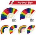 thumbnail image 3 of Rainbow Fans, Foldable Fan Hand Fan, Folding Fans Made Of Coloured Accessories for Csd Festival Techno Wedding Women Men Beat The Mid Summer Heat Effortlessly(A), 3 of 6