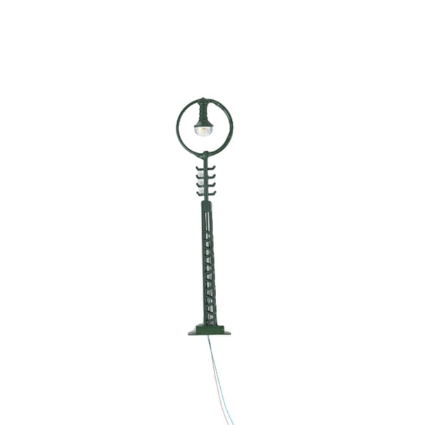 Farola en miniatura Billuyoard Camino decorativo LED Micro-Paisaje DIY Simulación Verde luz blanca