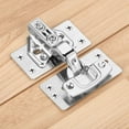 thumbnail image 5 of Uxcell 4 Pack 90x47mm Stainless Steel Cabinet Hinges Side Repair Plate, Silver, 5 of 6