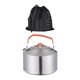thumbnail image 1 of Hervidor de agua para acampar, cafetera, tetera, hervidor de agua, tetera para estufa, hervidor de acero inoxidable para mochilero al aire libre 1.6L, 1 of 8
