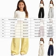 thumbnail image 3 of UAYOTSE Girls Sweatpants Baggy Barrel Pants Wide Leg Open Bottom Casual Sweat Pants with Pockets 5 15 Years,Sizes 5-6 Years, 3 of 6
