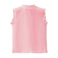 thumbnail image 6 of vdgthytj Toddler Baby Girls T Shirts Kids Cute Ruffle Sleeveless Crewneck Summer Tank Tops 1-9 Years, 6 of 8