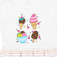 thumbnail image 4 of Inktastic Ice Cream with Patterns Girls Toddler Dress, 4 of 5