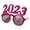Rose, variant on 2023 Funny Glasses New Year Photo Glasses for Celebrations Adults Children's Night Out Party Supplies Decorations Argent Pink