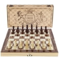 thumbnail image 1 of Juego de ajedrez Amerous plegable de madera con piezas magnéticas de 30 x 30 cm, 1 of 8
