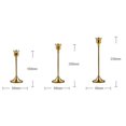 thumbnail image 2 of Juego de 3 candelabros Decorativos Brillar de Cono dorado metal para mesa Boda, 2 of 5