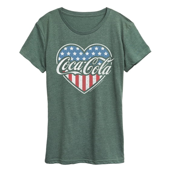 Coca-Cola - USA Heart Women's Short Sleeve Graphic T-Shirt