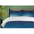 thumbnail image 4 of Ambesonne Night Duvet Cover Set, Ombre Inspired Sky Vibrant Stars Universe Astronomy Exploration, Decorative 2 Piece Bedding Set with 1 Pillow Sham, Twin Size, Pale Blue Dark Blue Twin Pale Blue Dark Blue, 4 of 7