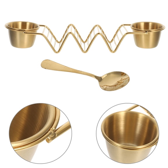HONMEET Golden Stainless Steel Taco Holder Stand for Kitchen Easy to Clean
