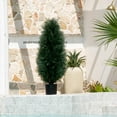 3.2FT Artificial Cedar Topiary Trees for Outdoor Front Porch Décor UV