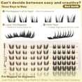 thumbnail image 4 of Bunny Lash Clusters with Spikes Eyelash Clusters 10-14mm Cluster Eyelash Extensions Manga Left & Right Lash Extensions Anime Individual Lashes, 4 of 9
