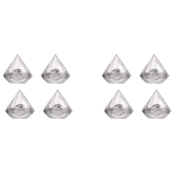 24PCS Transparent Diamond Shape Candy Box Wedding Favor Gift Boxes Party Clear Plastic Container Home Decor