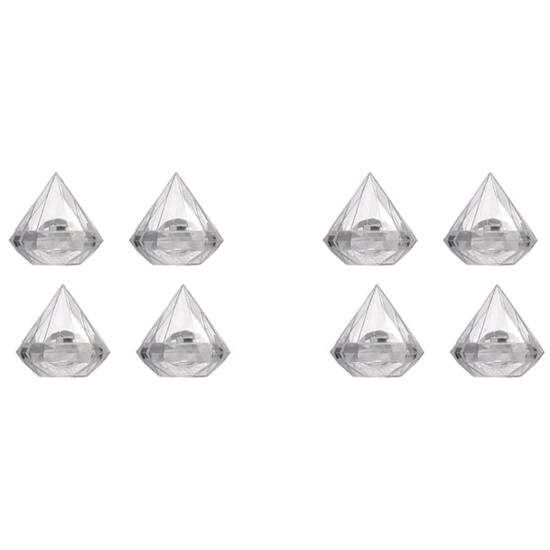 24 Piezas Caja de Dulces con Forma de Diamante Transparente Cajas de Regalo de Boda Caja de Fiesta Contenedor
