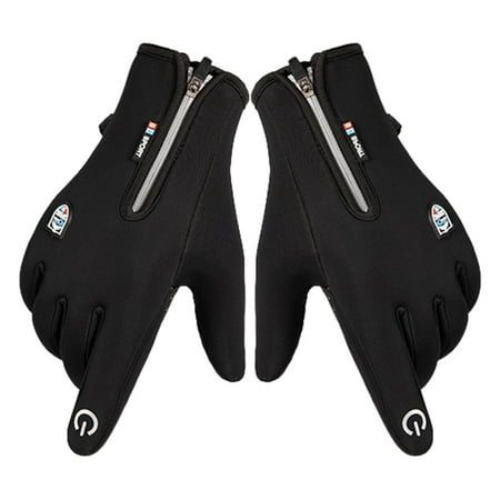 

TouchScreen Winter Gloves | Zipper Winter Glove TouchScreen Glove | Cold Weather Warm Gloves Freezer Work Gloves Soft Flannel Lining Anti-Slip Silicone Gel Suit for Running Driving