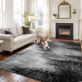 thumbnail image 2 of Area Rug for Living Room, Black Grey Mountain Non-Slip Indoor Large Carpet for Bedroom/Dining Room, Misty Forest Nature Woodland Pine Tree Landscape Washable Low-Profile Floor Runner Rugs - 5 x 7 Ft, 2 of 8