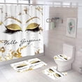 thumbnail image 1 of 4 Pcs Shower Curtain Sets Bathroom for Decor Long Size, 1 of 5