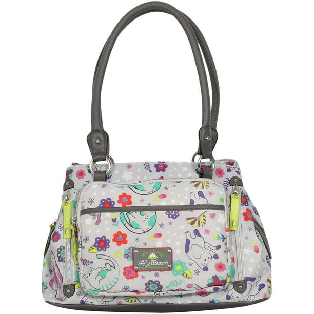 Lily Bloom Maggie Cat Power Satchel Handbag One Size Grey multi
