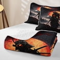 thumbnail image 4 of Homewish Traditional Samurai Print Twin Quilt Set,Japanese Ink Painting Twin Coverlet Set,2 Pieces, 4 of 7