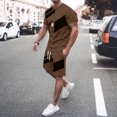 thumbnail image 2 of Men's Suits Product Classification Men's 3D Short Sleeve Beach Sports Shorts Set for Activewear and Travel, 2 of 4
