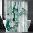 thumbnail image 2 of Abstract Marble Shower Curtain, Turquosie Marble Pattern Shower Curtain for Bathroom Décor, Luxury Modern Waterproof Bath Accessories with 12 Metal Hooks, 72 x 72, 2 of 6