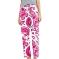 thumbnail image 2 of Felirenzacia Big and Tall Women's Pajama Pants Loose Boho Graphic Cozy Pj Bottoms for Plus Women Multicolor,XXXXXL, 2 of 7