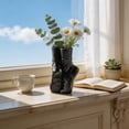 thumbnail image 4 of MMJ Vase Ballet Shoe Shaped Resin Modern Decorative Flower Planter Black White 5.91x4.72x9.17in for Home Desktop Centerpiece, 4 of 6