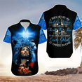 thumbnail image 3 of Camisa hawaiana Aloha con Jesús y león, unisex, con solapa, de manga corta, para verano, para hombre y mujer, genial para playa, con flores, tops cruzados, 3 of 5