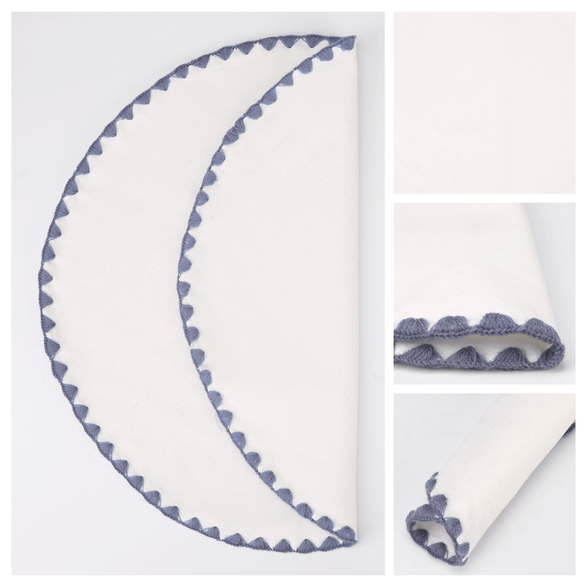 Farmhouse Placemats Set of 6 Placemats for Dining Table Decor Indoor Washable Kitchen Table Mat Gray Line 15inch