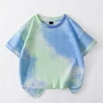 thumbnail image 3 of Byoo Toddler Girls T-Shirt Tie Dye Short Sleeve Crew Neck T Shirt Casual Soft Tshirt Tee, 3 of 7