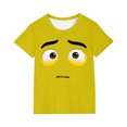 thumbnail image 1 of Hauts à Manches Courtes Mignons pour Femmes, T-Shirt Décontracté à Imprimé Couleur Unie, 1 Pce, 1 of 8