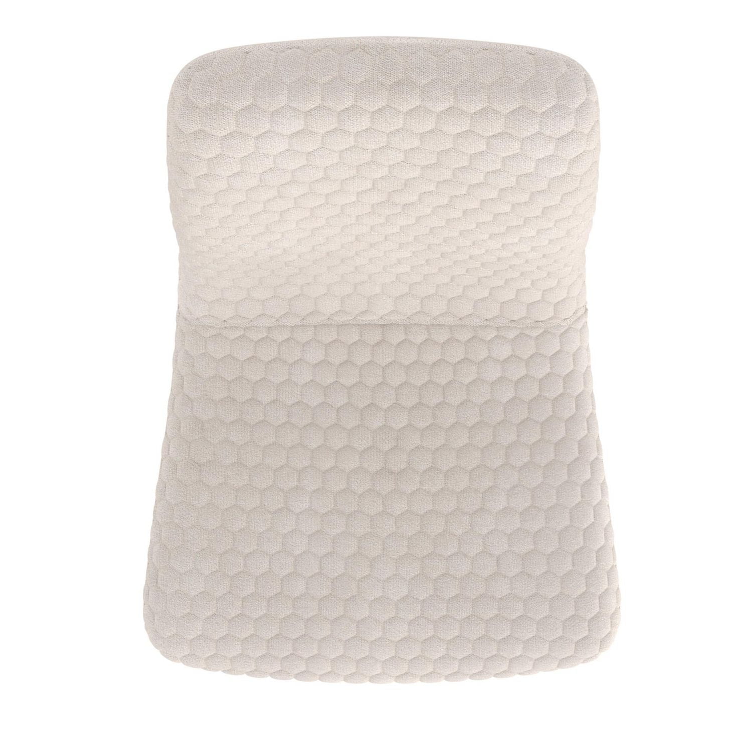 Contemporary Fabric and Metal Dining Chair, Set of 2 - Beige and Black