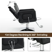 BarberPub Classic Hydraulic Barber Chair Chaise Barber Recline Adjustable Salon Beauty Spa Chair Hair Styling 2065