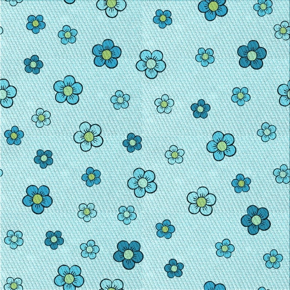 Ahgly Company Machine Washable Indoor Square Transitional Electric Blue Area Rugs, 8' Square