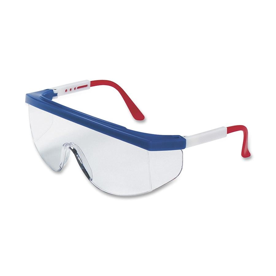 MCR Safety TK130AF Tomahawk Polycarbonate Clear Anti-fog Lens Safety Glasses with Red/White/Blue Frame MCR Safety TK130AF Tomahawk Polycarbonate Clear Anti-fog Lens Safety Glasses with Red/White/Blue Frame
