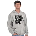 thumbnail image 5 of Worlds Okayest Pops Grandfather Zip Hoodie Sweatshirt Men Brisco Brands M, 5 of 6