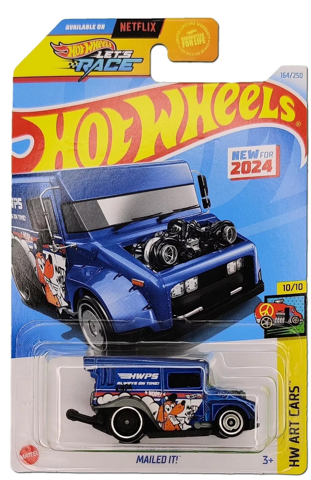 Hot Wheels Mailed It! 164/250 Blue HW Art Cars 10/10