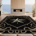 thumbnail image 2 of Design&I 8'x10' Washable Area Rug Cowboy Theme Entry Weathered Tan Cream Bathroom Themed Mens Hat for Dining Room, Large Office, Lounge, Snag-Free, 2 of 7